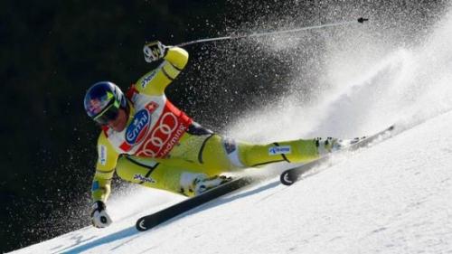 Norway's Axel Lund Svindal in action at the Alpine Skiing Worlds in Schladming